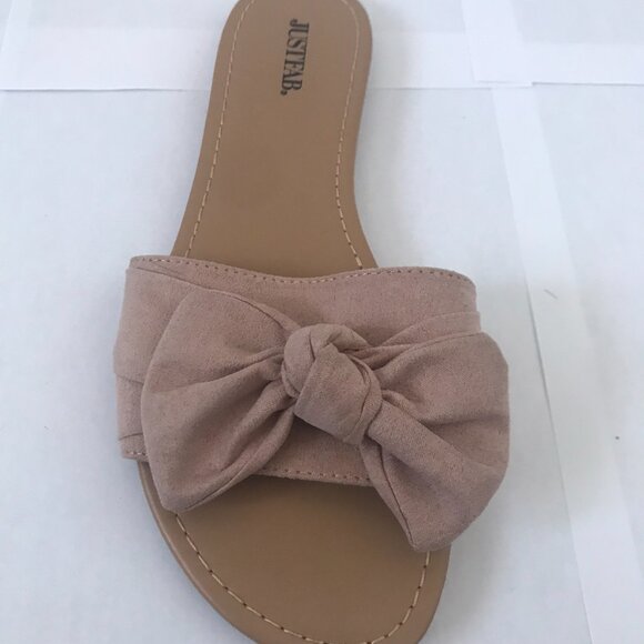 JustFab Bow Slide Sandal - Picture 3 of 3